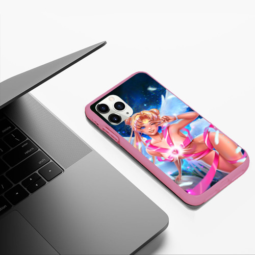 Чехол для iPhone 11 Pro Max матовый Sexy Sailor Moon перевоплощается , цвет малиновый - фото 5