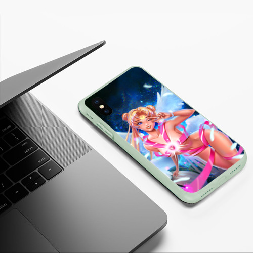 Чехол для iPhone XS Max матовый Sexy Sailor Moon перевоплощается , цвет салатовый - фото 5