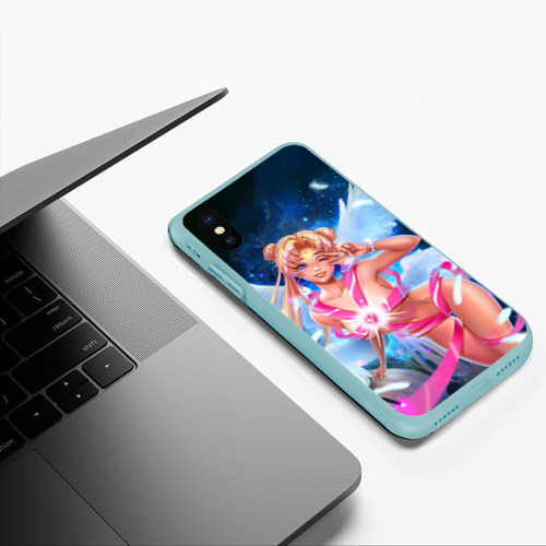 Чехол для iPhone XS Max матовый Sexy Sailor Moon перевоплощается , цвет мятный - фото 5