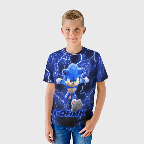 Детская футболка 3D Sonic, цвет 3D печать - фото 3