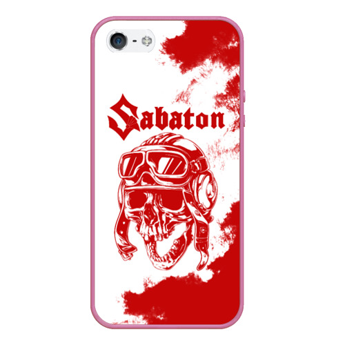 Чехол для iPhone 5/5S матовый Sabaton, цвет малиновый