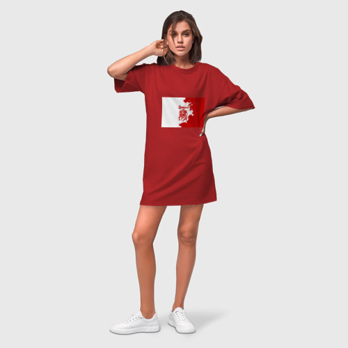 Платье-футболка хлопок Sabaton, цвет красный - фото 3