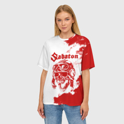 Женская футболка oversize 3D Sabaton - фото 2
