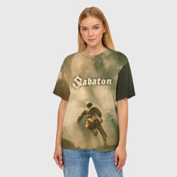 Женская футболка oversize 3D Sabaton - фото 2