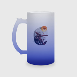 Кружка пивная матовое стекло Bloodborne