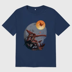 Женская футболка хлопок Oversize Bloodborne