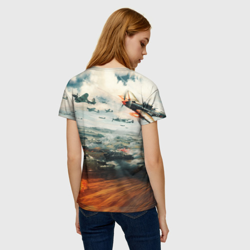 Женская футболка 3D с принтом Sabaton, вид сзади #2