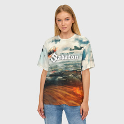 Женская футболка oversize 3D Sabaton - фото 2