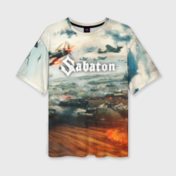 Женская футболка oversize 3D Sabaton