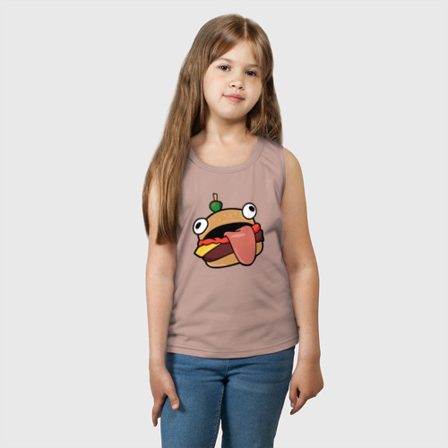 Детская майка хлопок Fortnite Burger, цвет пыльно-розовый - фото 3
