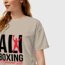 Женская футболка хлопок Oversize Muhammad Ali boxing  - фото 2