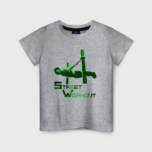 Детская футболка хлопок Street Workout Ласточка, цвет меланж
