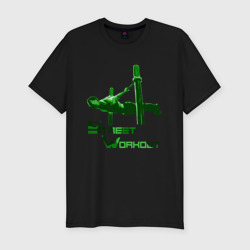 Street Workout Ласточка – Мужская футболка хлопок Slim с принтом купить
