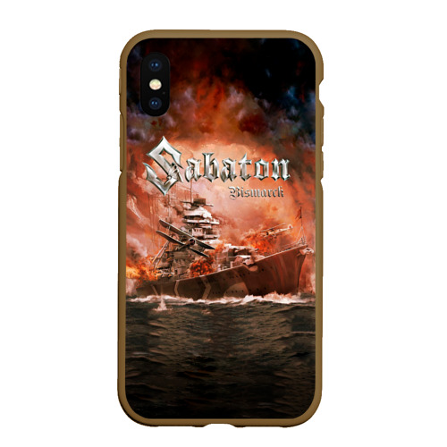 Чехол для iPhone XS Max матовый Sabaton, цвет коричневый