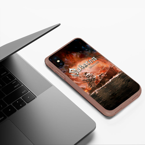 Чехол для iPhone XS Max матовый Sabaton, цвет коричневый - фото 5