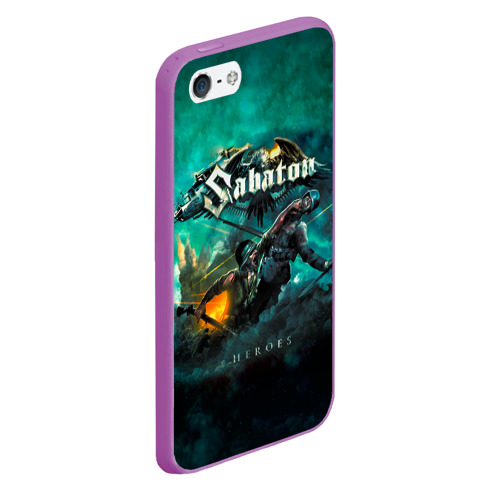 Чехол для iPhone 5/5S матовый Sabaton, цвет фиолетовый - фото 3