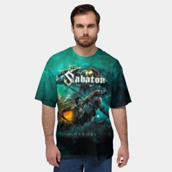 Мужская футболка oversize 3D Sabaton - фото 2