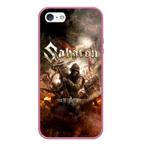 Чехол для iPhone 5/5S матовый Sabaton, цвет малиновый