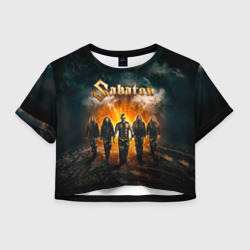 Женская футболка Crop-top 3D Sabaton