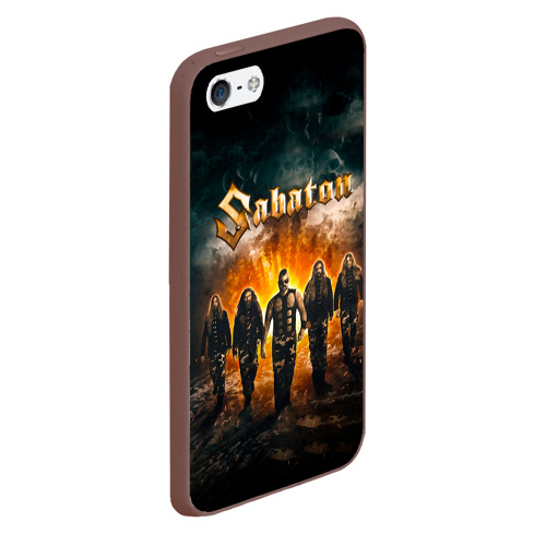 Чехол для iPhone 5/5S матовый Sabaton, цвет коричневый - фото 3