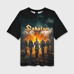 Женская футболка oversize 3D Sabaton