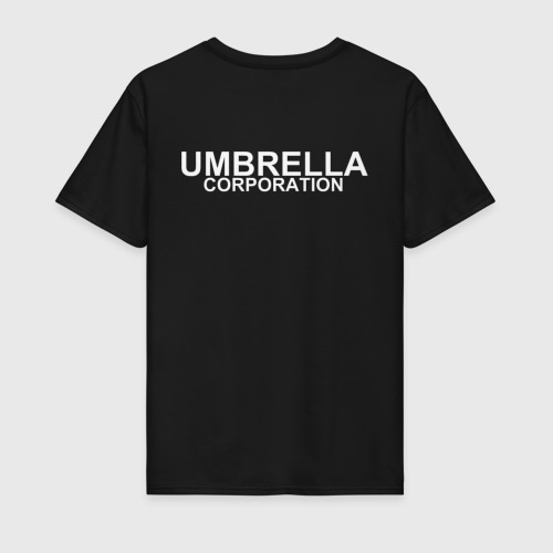 Мужская футболка хлопок Umbrella Corp на спине, цвет черный - фото 2