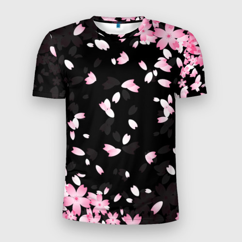 Мужская футболка 3D Slim Сакура Sakura, цвет 3D печать