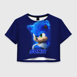 Женская футболка Crop-top 3D Sonic