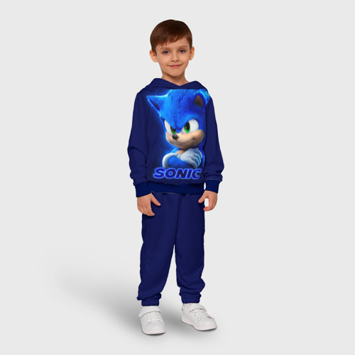 Детский костюм с толстовкой 3D Sonic, цвет синий - фото 3