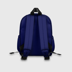 Рюкзак с принтом Sonic для ребенка, вид на модели сзади №2. Цвет основы: белый