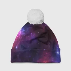 Шапка 3D c помпоном Космос space