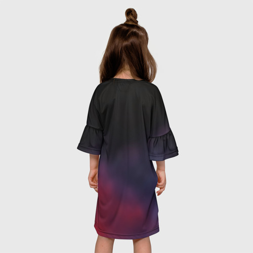 Детское платье 3D с принтом SONIC, вид сзади #2
