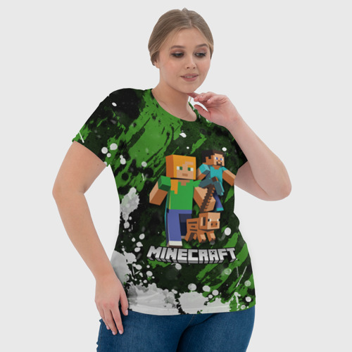 Женская футболка 3D Minecraft Майнкрафт, цвет 3D печать - фото 6