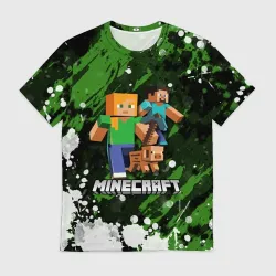 Мужская футболка 3D Minecraft Майнкрафт