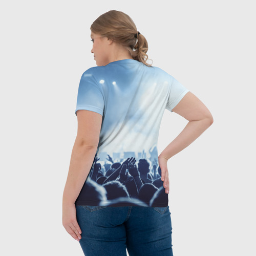 Женская футболка 3D с принтом Алиса, вид сзади #2