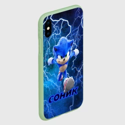 Чехол для iPhone XS Max матовый Sonic - фото 2