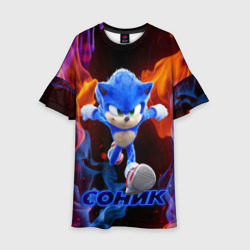 Детское платье 3D Sonic
