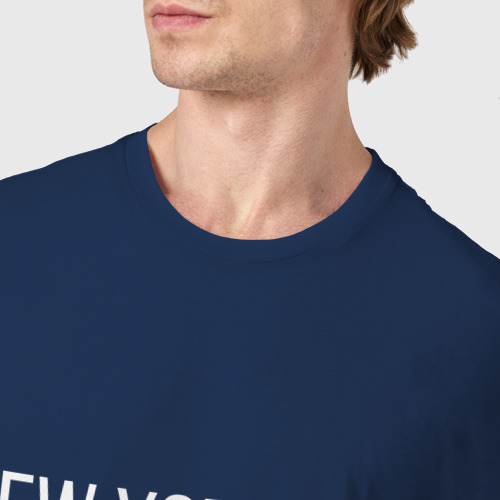 Мужская футболка хлопок New York, цвет темно-синий - фото 6