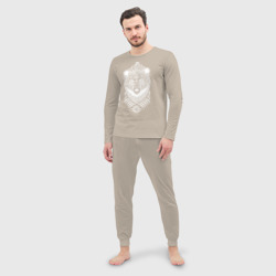 Мужская пижама с лонгсливом хлопок Медведь - фото 2