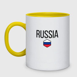 Кружка двухцветная Россия