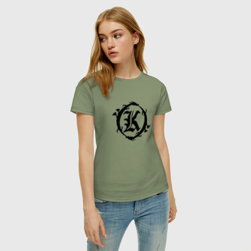 Женская футболка хлопок Кукрыниксы +спина Панк, цвет авокадо - фото 3
