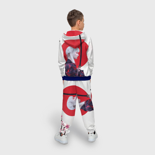 Детский 3D костюм с принтом Самурай, вид сзади #2