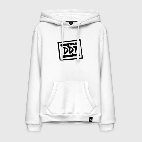 Мужская толстовка хлопок ДДТ Лого DDT Logo, цвет белый