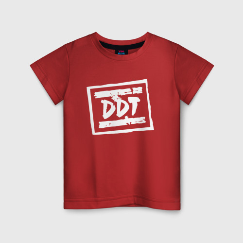 Детская футболка хлопок ДДТ Лого DDT Logo, цвет красный