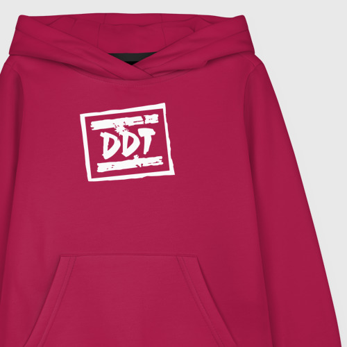 Детская толстовка хлопок ДДТ Лого DDT Logo, цвет маджента - фото 3