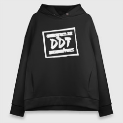 Женское худи Oversize хлопок ДДТ Лого DDT Logo