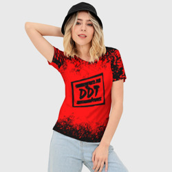 Женская футболка 3D Slim ДДТ Лого - фото 2