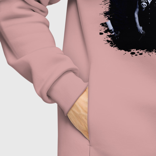 Мужское худи Oversize хлопок Агата Кристи, цвет пыльно-розовый - фото 8