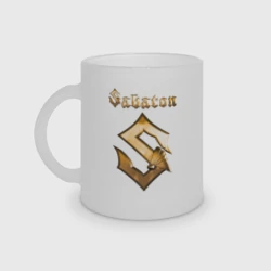 Кружка матовая стеклянная Sabaton big logo