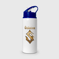 Бутылка для воды с трубочкой Sabaton big logo